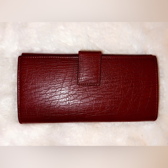 🆕GUCCI Red Leather GG Stud Interlocking Wallet - Picture 8 of 12